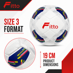 60 Pieces Size 3 Football, White With Navy Accent Design, Single Ball for Training and Recreational Play