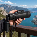 72 Pieces Monocular Telescopes with Phone Adapter, Black, Handheld Optical Scope for Outdoor Viewing