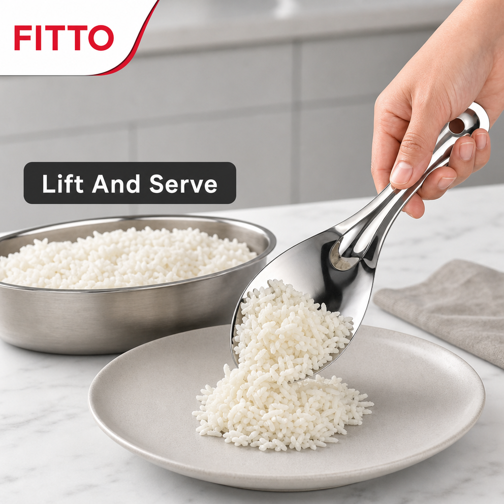 96 Pieces Stainless Steel Rice Serving Spoon, Medium, 26 cm