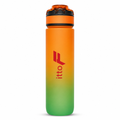 96 Pieces Sports Water Bottles with Time Marker and Flip Lid, Orange Green Gradient, 750 ml, 1 Piece