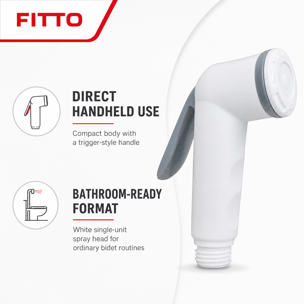 120 Pieces Handheld Bidet Spray Heads, White, Single Unit