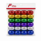 96 Pieces Assorted Colour Laser Ribbon Rolls, 5 mm x 10 m, 24 Rolls for Crafting and Decoration