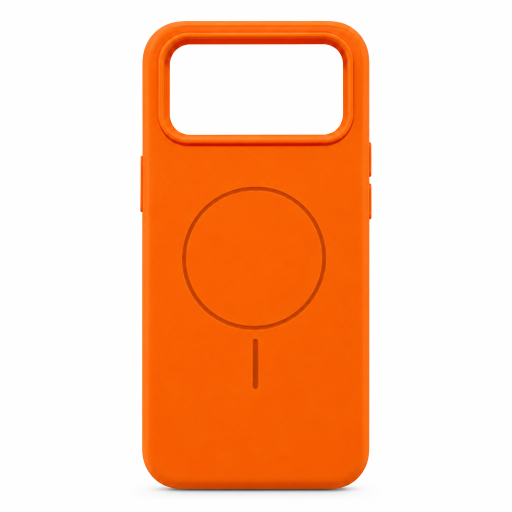 120 Pieces Silicone Magnetic Phone Cases with Raised Camera Protection, Orange