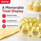 96 Pieces Yellow Handbag-Shaped Candy Favor Boxes with Bow, 9.5 x 4.3 x 13.2 cm, 12 Pieces