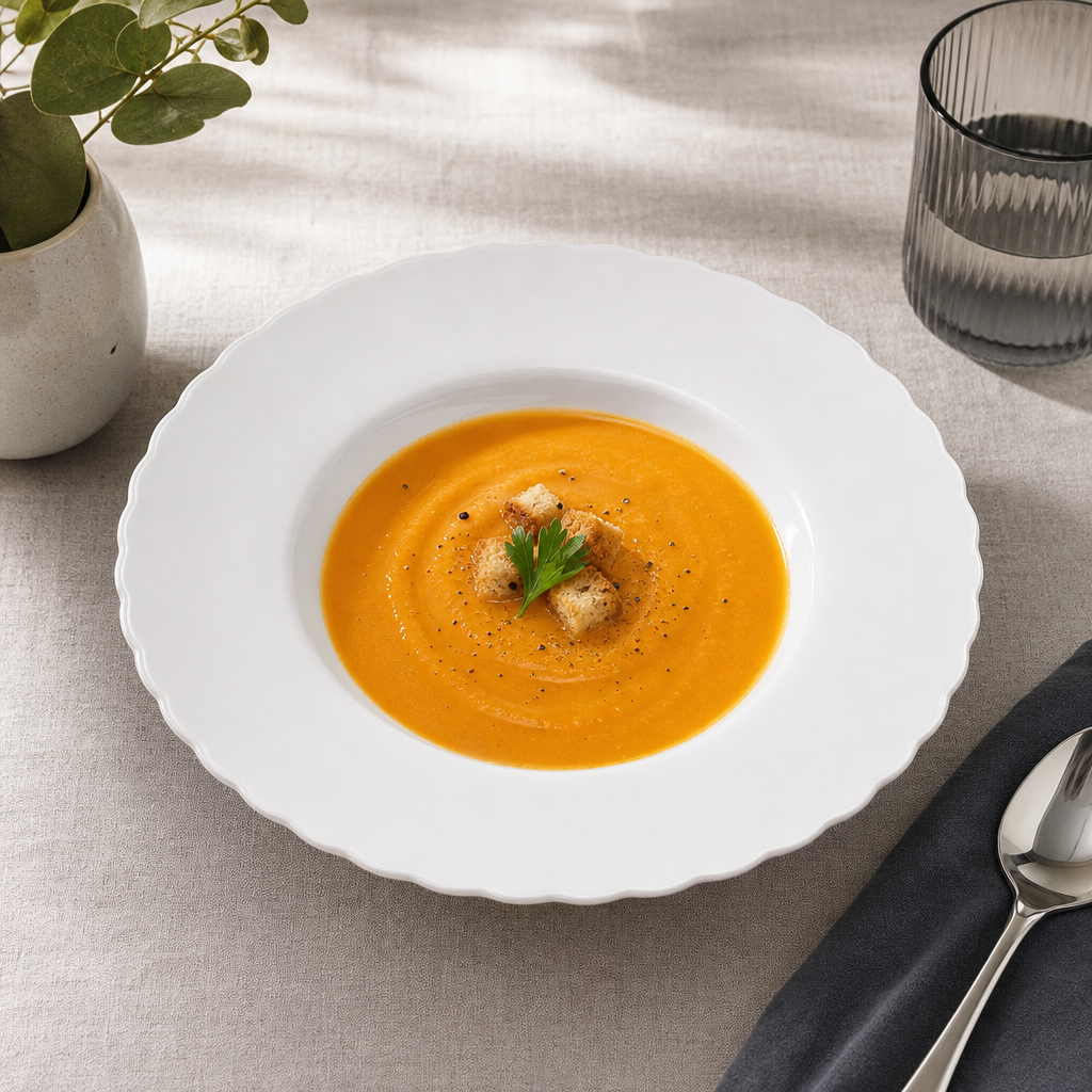 120 Pieces Soup Plate, 8 Inch, Round White Tablewares