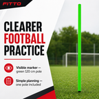 144 Pieces Plastic Soccer Training Pole, 120 cm, Green