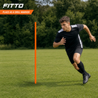 144 Pieces Plastic Soccer Training Pole, 150 cm, Orange, Single Training Marker