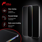 96 Pieces 5D Tempered Glass Screen Protectors for 15 Plus Smartphone, ESD Anti-Static, 1 Pack