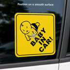 96 Pieces Car Safety Warning Signs with Suction Cup, Yellow Square, 18 x 18 cm