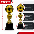 72 Pieces Plastic Football Trophy, 28 cm Gold and Black Award for Sports Recognition Display