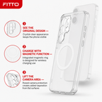 96 Pieces Crystal Clear Magnetic Phone Cases with Ring and Raised Camera Protection