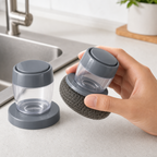 240 Pieces Steel Wool Scrubber with Soap Dispenser, 1 Piece, Kitchen Dishwashing Tool