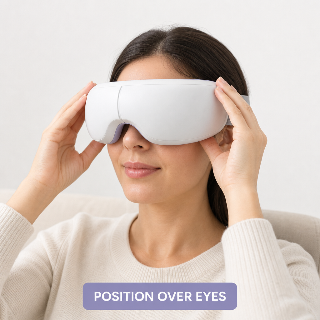 48 Pieces Heated Eye Massagers with Heat Function, White, 1 Piece