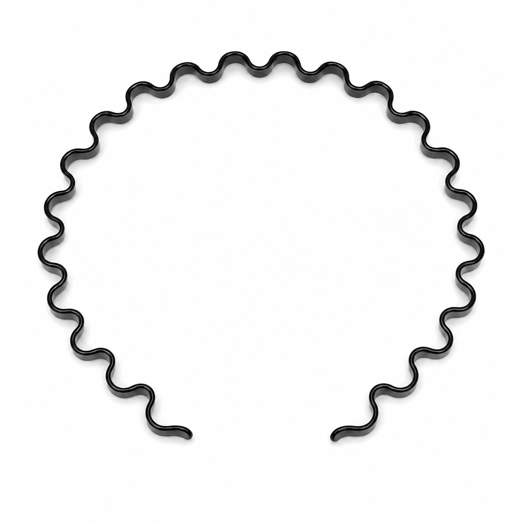 96 Pieces Wavy Hair Band Headband for Women, Black