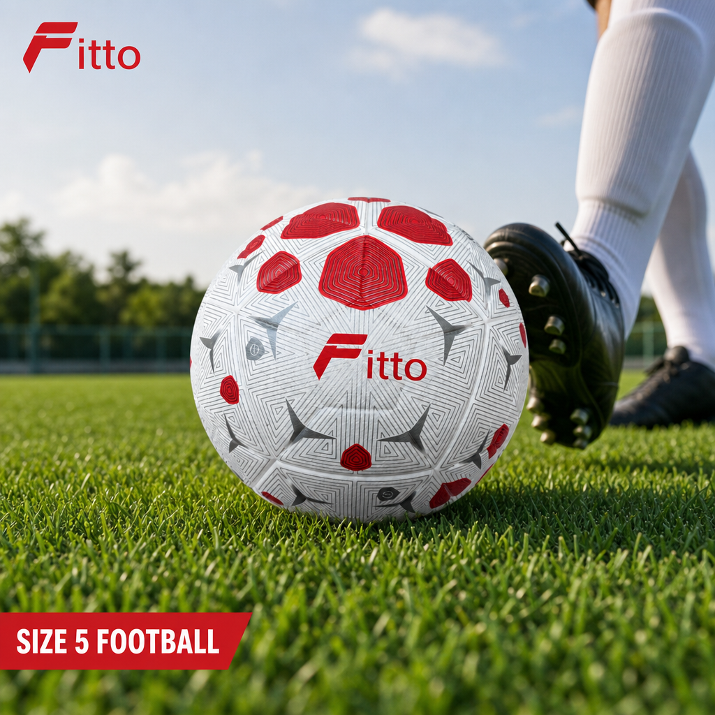 72 Pieces Size 5 Football, Red and White, Single Ball for Training and Recreational Play