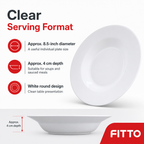 120 Pieces Soup Plate, White, 8.5 Inch, Round Tablewares Dish
