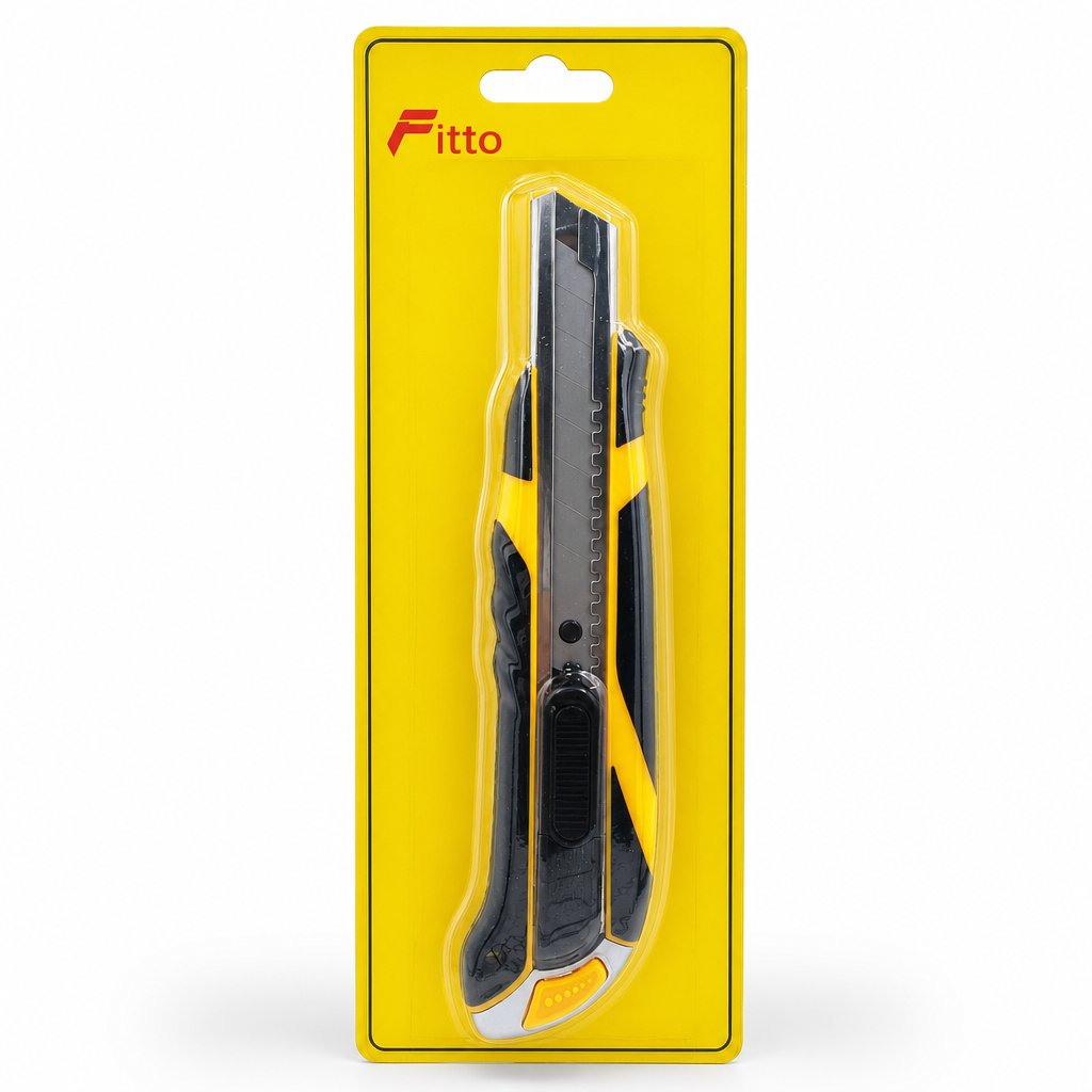 96 Pieces Utility Cutter, 18 mm Dual-System Design, Black and Yellow, 1 Piece