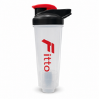 120 Pieces Protein Shaker Bottle with Flip Lid, Clear Body and Red Cap, Single Sports Drink Container