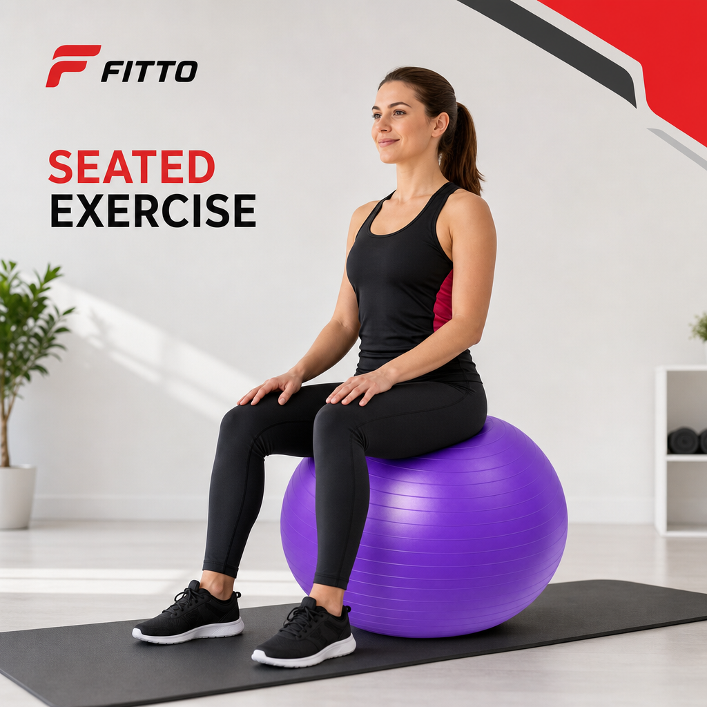 96 Pieces Exercise Ball for Fitness and Yoga, Purple PVC Stability Ball, 65cm, 2mm Thickness, 330 lb Capacity
