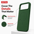 120 Pieces Silicone Magnetic Phone Cases with Raised Camera Protection, Green Cover for 15 Pro Max Model