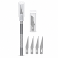 120 Pieces Precision Hobby Knife Set with 5 Spare Blades, 14 cm, Silver, 6-Piece Set