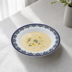144 Pieces Melamine Soup Plate, 6 Inch Round Serving Dish with Decorative Blue Border