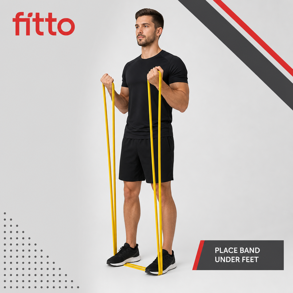 96 Pieces Resistance Bands for Exercise and Fitness, Light Strength 35–70 lb, 2080 x 4.5 x 21 mm