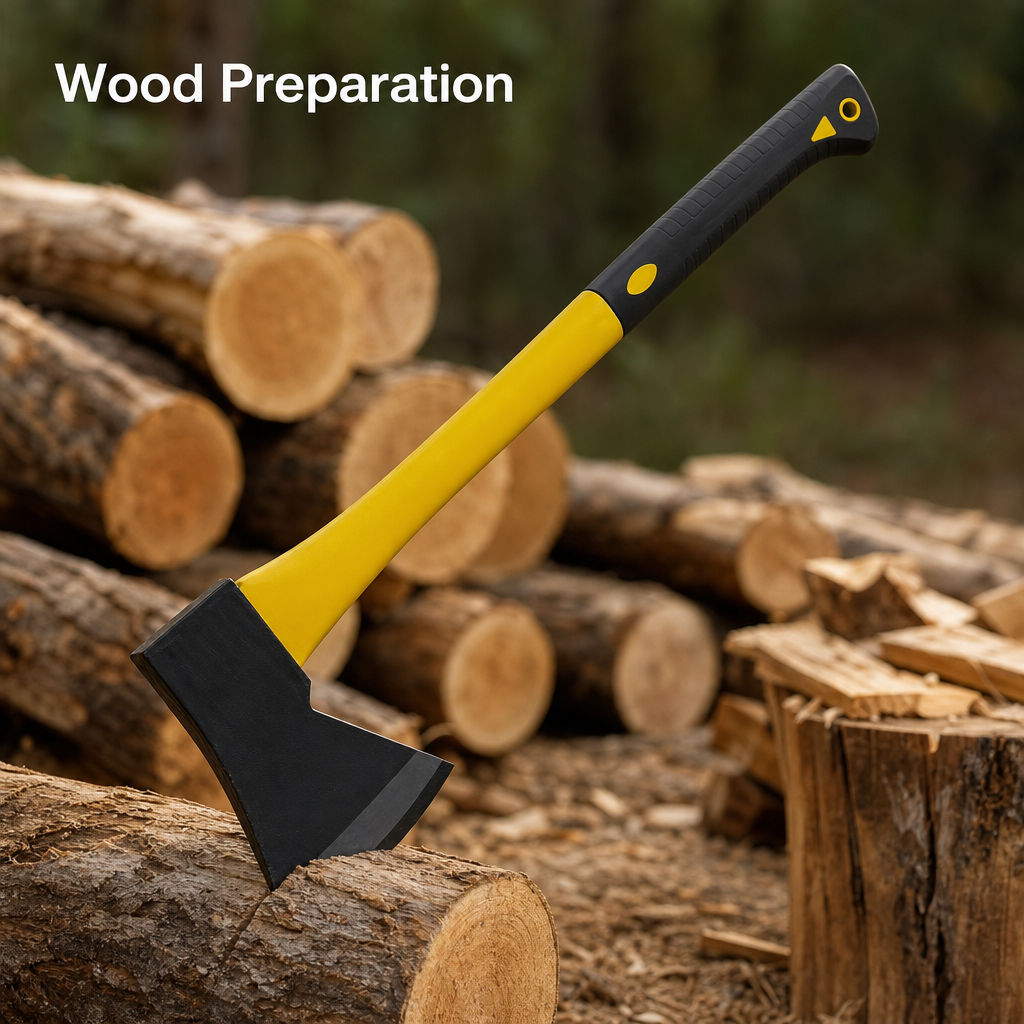 60 Pieces Felling Axe, 70 cm, Black and Yellow, 1 Piece
