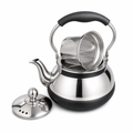 48 Pieces Stainless Steel Stovetop Kettle 1.5 L Silver and Black with Lid and Strainer, 1 Piece