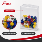 240 Pieces Push Pins, Assorted Colours, 30 Pieces with Clear Storage Box