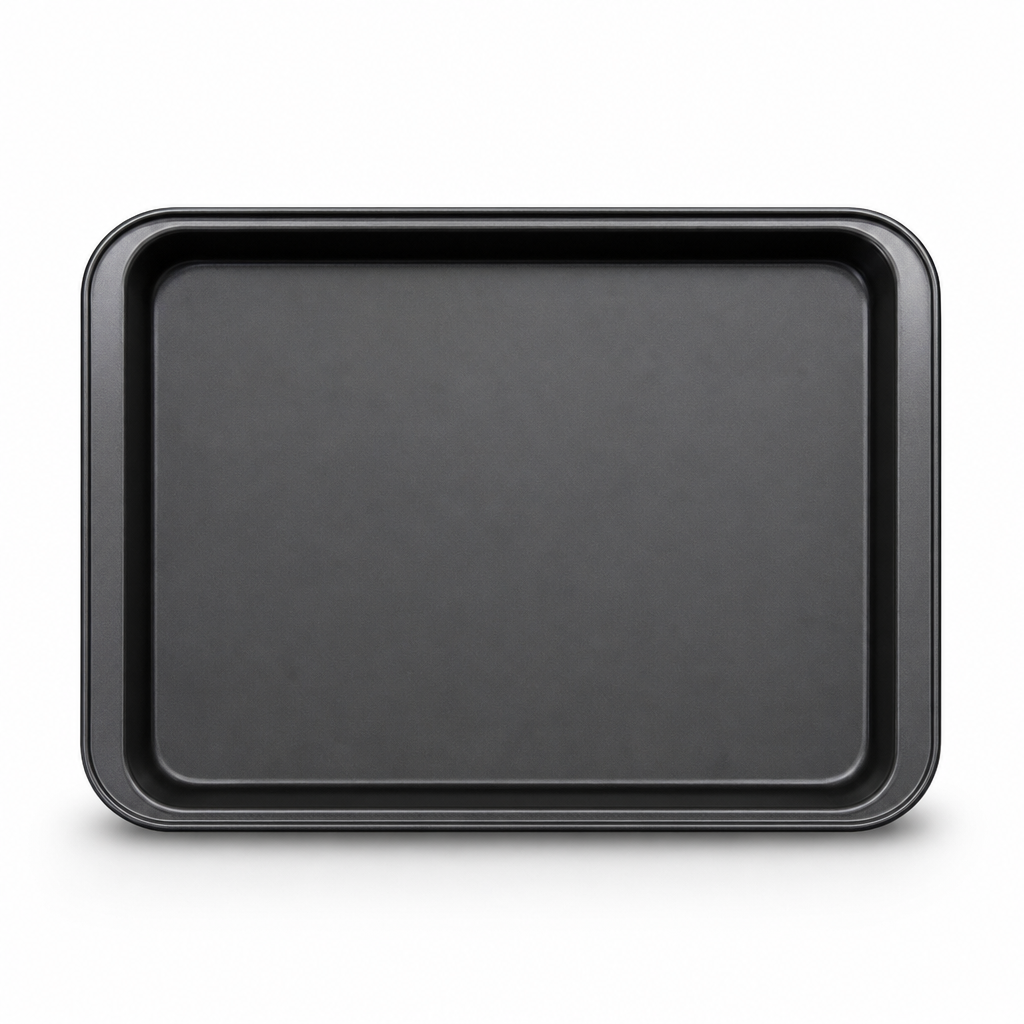 96 Pieces Black Rectangular Carbon Steel Non-Stick Baking Tray, 37 × 25 cm, 1 Piece