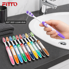 96 Pieces Adult Toothbrushes with Soft Deep-Clean Head, Assorted Colours, 12 Pieces