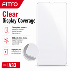 96 Pieces 5D Tempered Glass Screen Protectors for A33 Model, ESD Anti-Static, 1 Pack