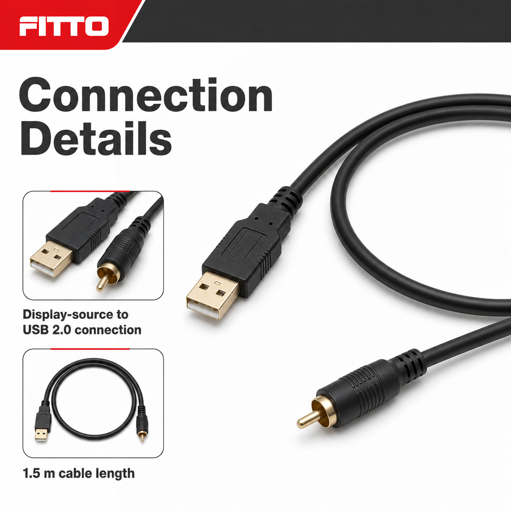 144 Pieces HDTV to USB 2.0 Video Capture Cables, 1.5 m