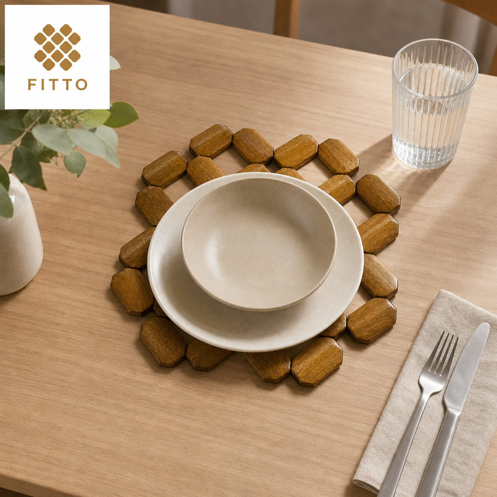 240 Pieces Bamboo Square Lattice Table Mats, Natural Brown, 16 × 16 cm, 1 Piece