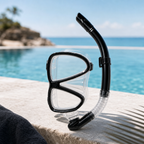 72 Pieces Mask and Snorkel Set, Black, Swimming and Snorkeling Accessory