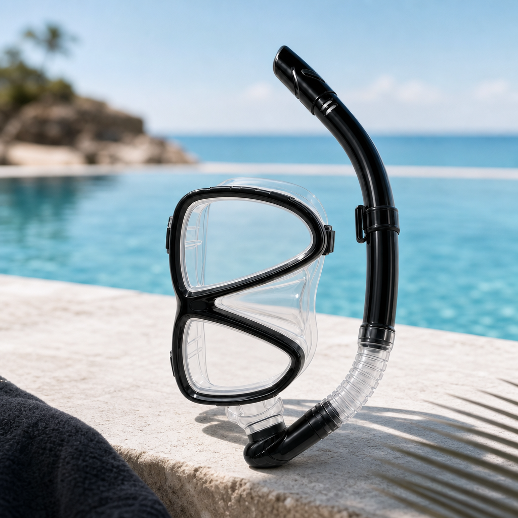 72 Pieces Mask and Snorkel Set, Black, Swimming and Snorkeling Accessory