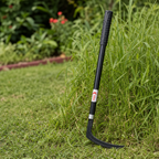 96 Pieces Steel Grass Sickle with Long Handle and Rubber Grip, 55 cm, Black, 1 Piece