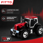 48 Pieces Tractor-Shaped Wireless Speaker, 15W Output, Red and Black, 30 x 18 x 20 cm