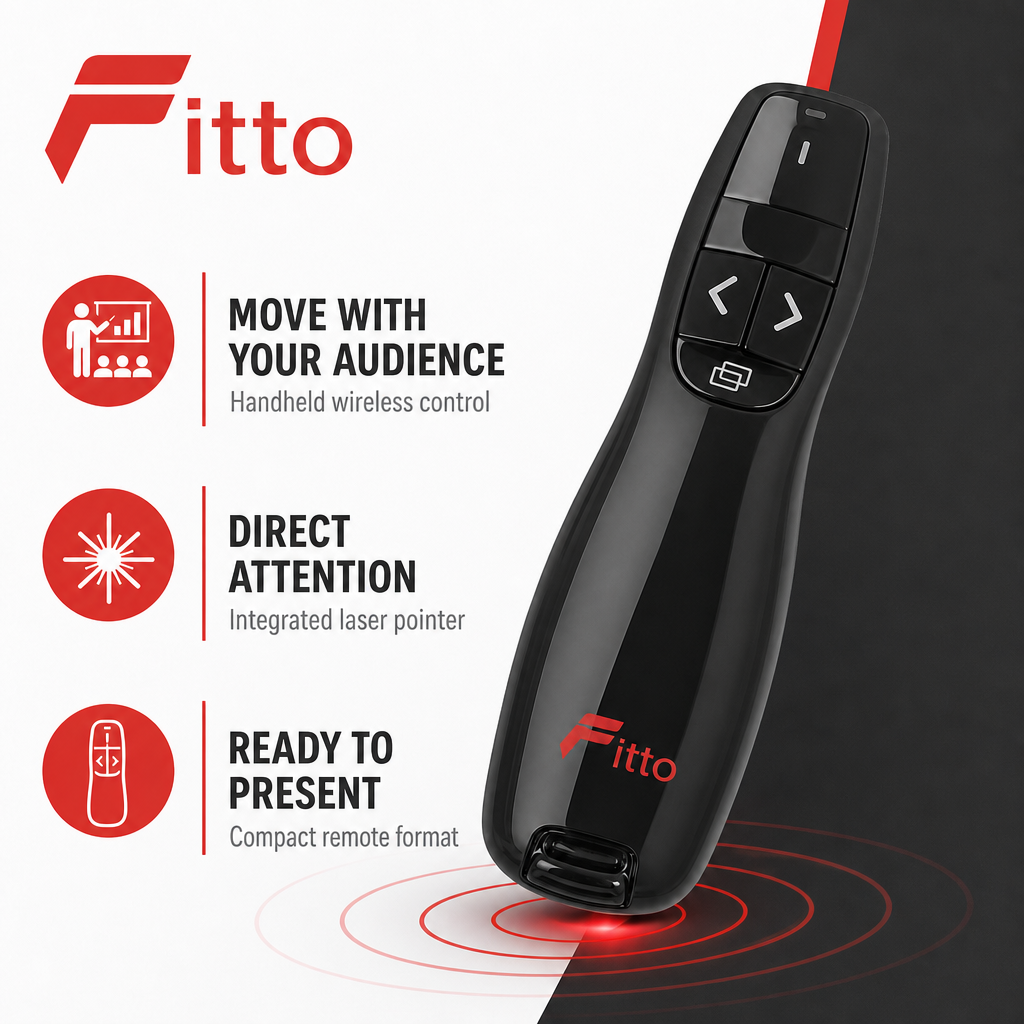 60 Pieces 2400 Laser Presentation Remote with Wireless Control for Slide Navigation and Presentations