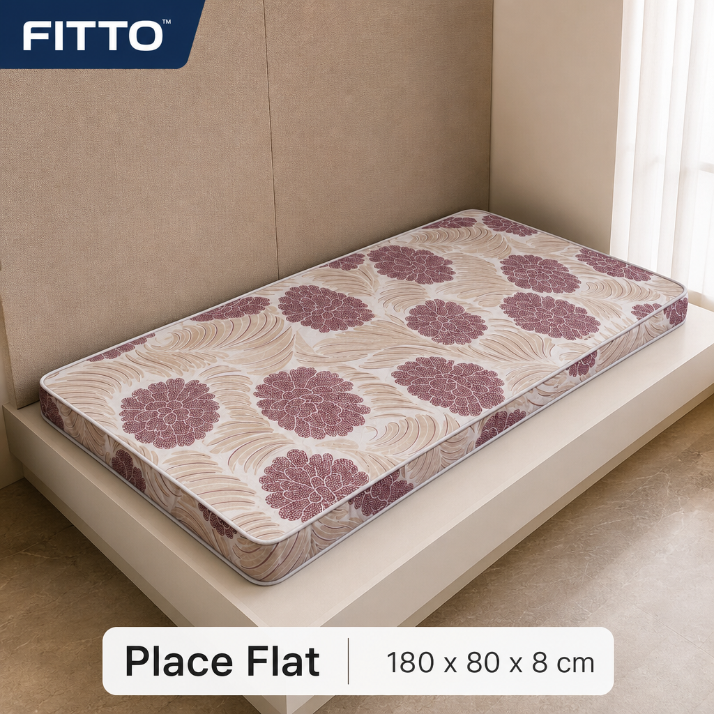 48 Pieces Foam Mattresses, 180 x 80 x 8 cm, Single Mattress for Bedroom or Guest Room
