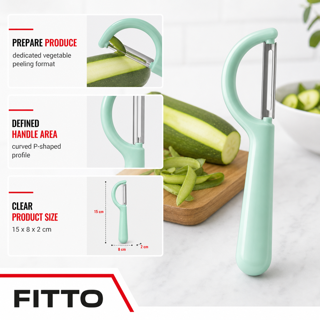 240 Pieces Mint Green P-Shaped Vegetable Peeler, 15 x 8 x 2 cm, 1 Piece
