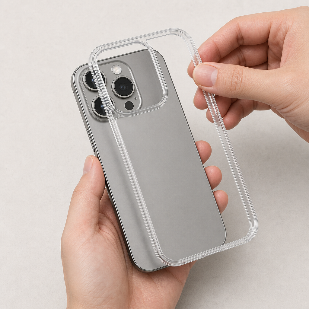 144 Pieces Crystal Clear Phone Cases with Raised Camera Frame for Specified Large-Format Smartphone Model