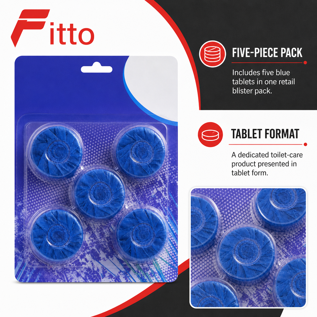 120 Pieces Toilet Cleaner Tablets, Blue, 5-Piece Pack