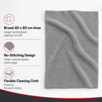 120 Pieces Microfiber Cleaning Cloth, No-Stitching Design, 40 x 60 cm, Grey, 1 Piece