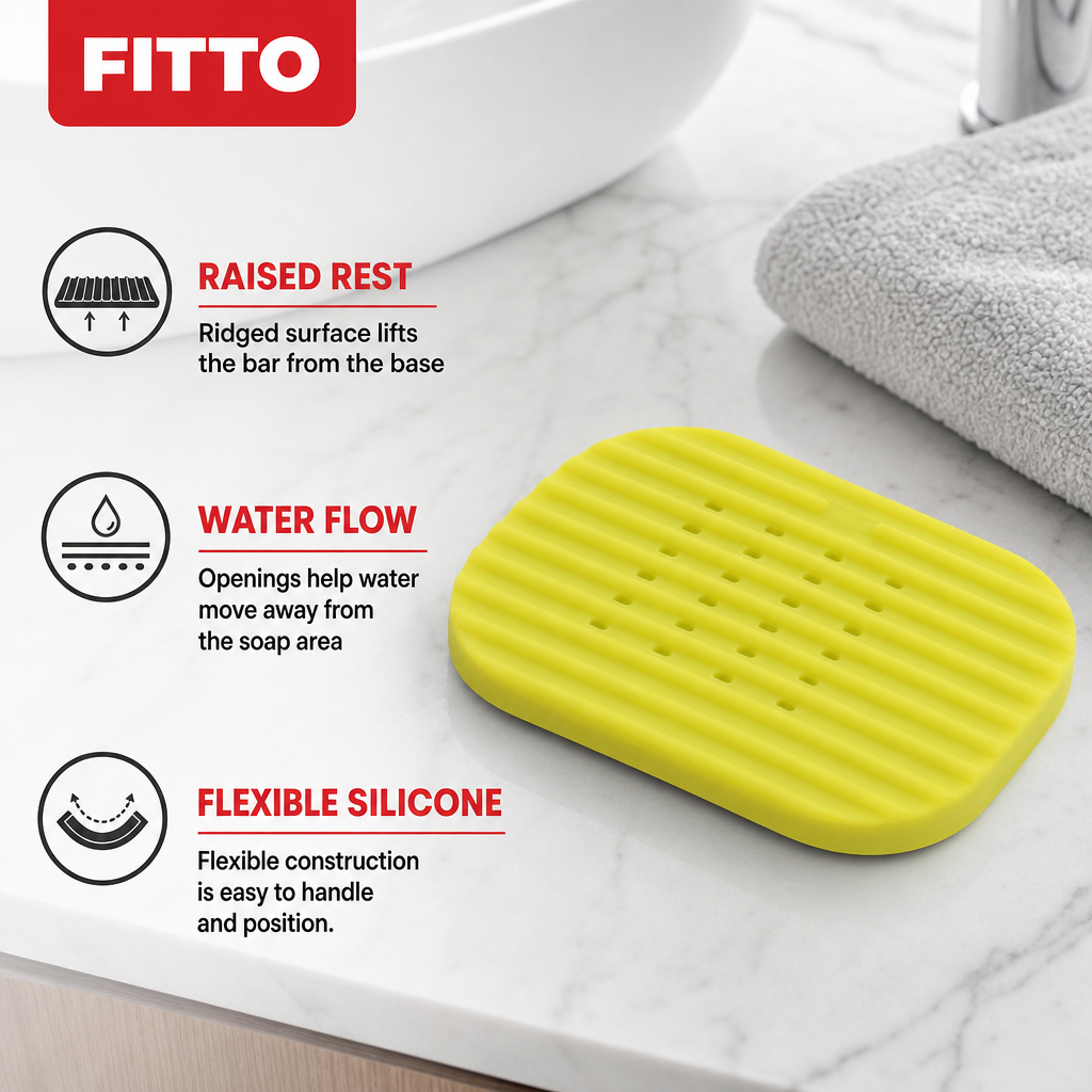 120 Pieces Flexible Silicone Drainage Soap Dish, 1 Piece, Assorted Colour, 18 x 12 x 3 cm