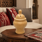 72 Pieces Traditional Terracotta Incense Burner with Lid, Round Lidded Bakhoor Holder, 25 x 18 x 18 cm