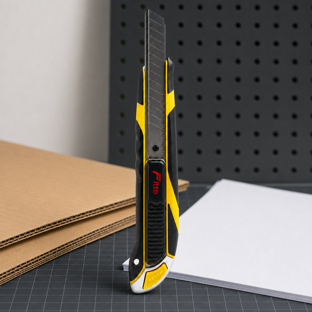 96 Pieces Utility Cutter, 9 mm Dual-System Design, Black and Yellow, 1 Piece