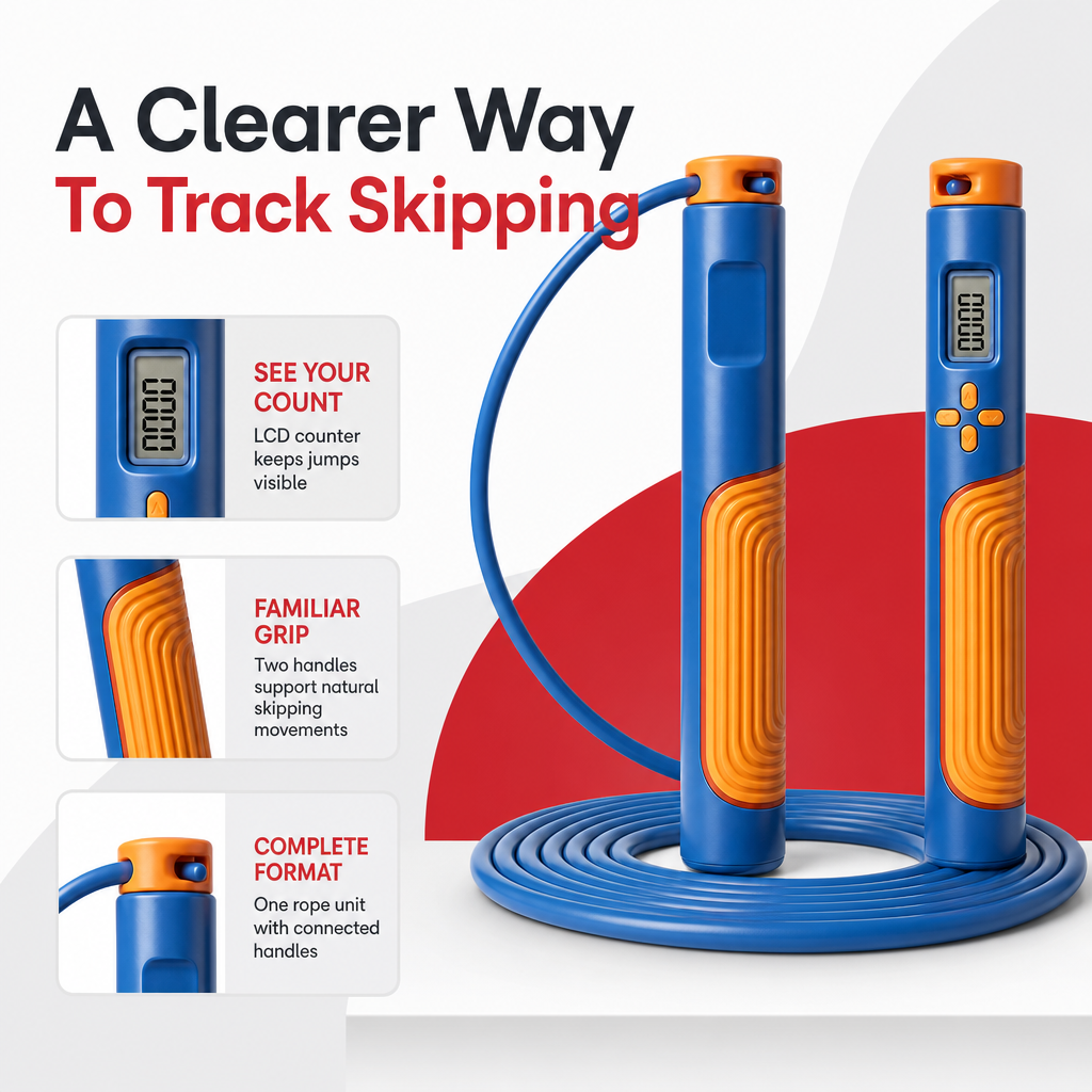 72 Pieces Digital Jump Ropes with LCD Counter, 3 m Rope and Dual Handles
