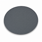 96 Pieces Round Silicone Mat, Textured Surface, 18 cm, Dark Grey
